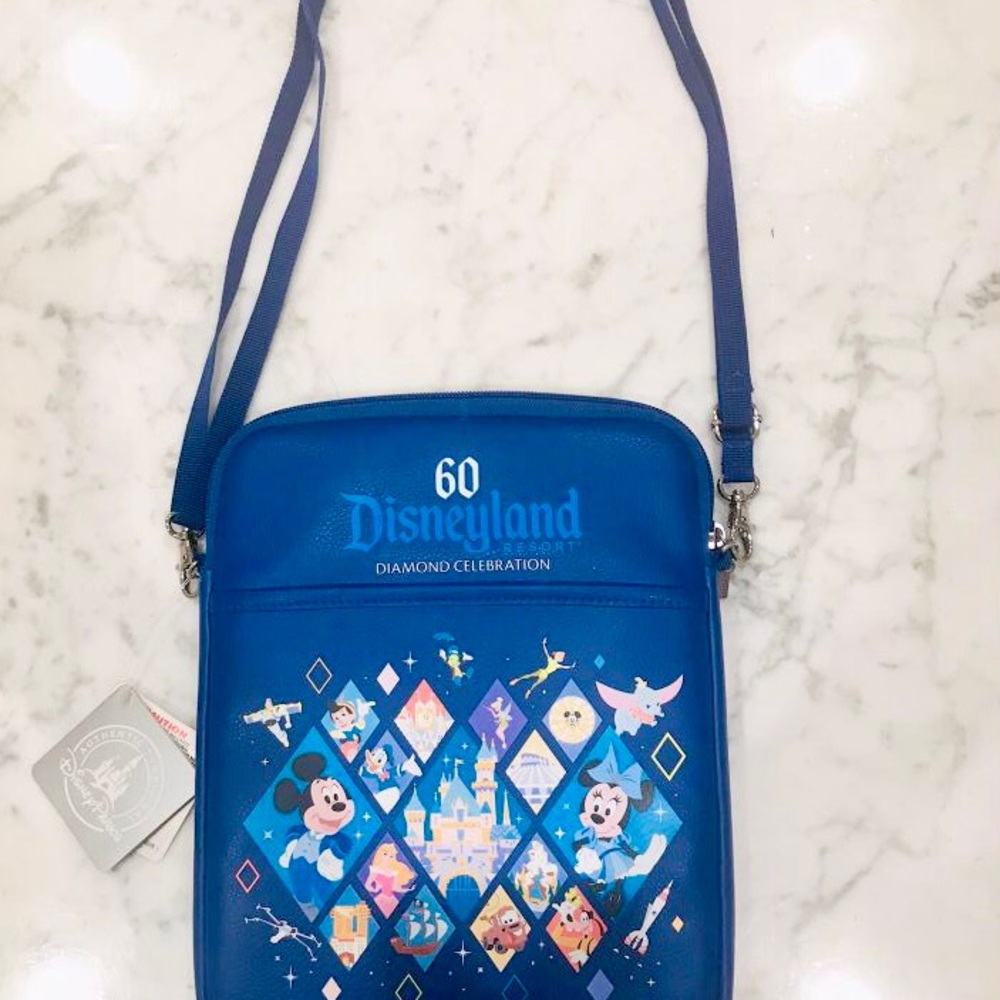 Disneyland 60th Diamond Celebration Crossbody bag/ tablet bag.